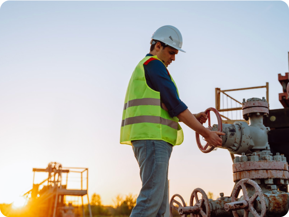 technicien travaillant en extérieur 