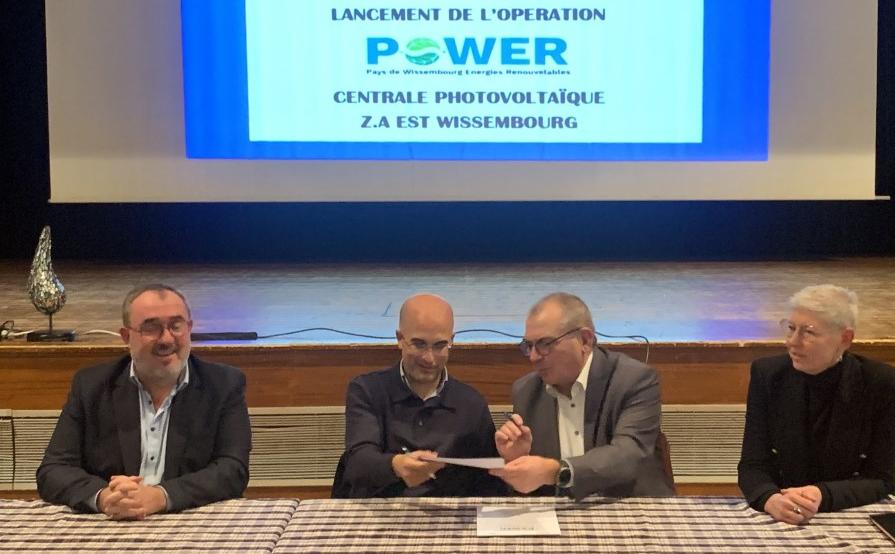 Signature de l'opération d'autoconsommation collective du projet power à Wissembourg