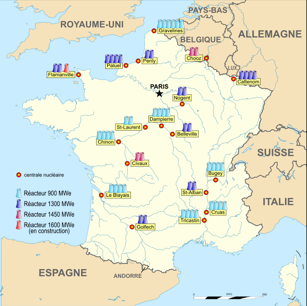 carte parc nucléaire